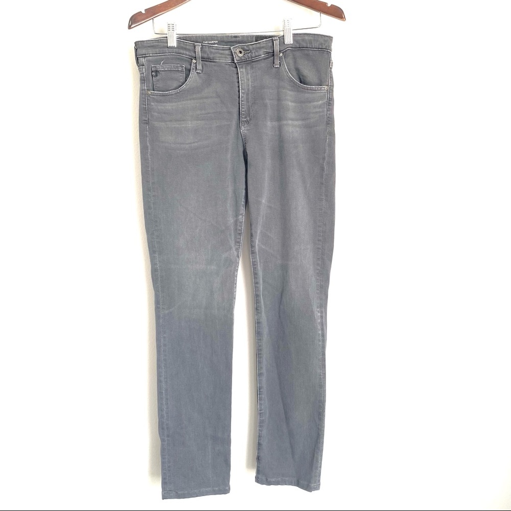 ADRIANO GOLDSCHMIED Women's 30R The Harper Essential Straight Gray Jeans TT3